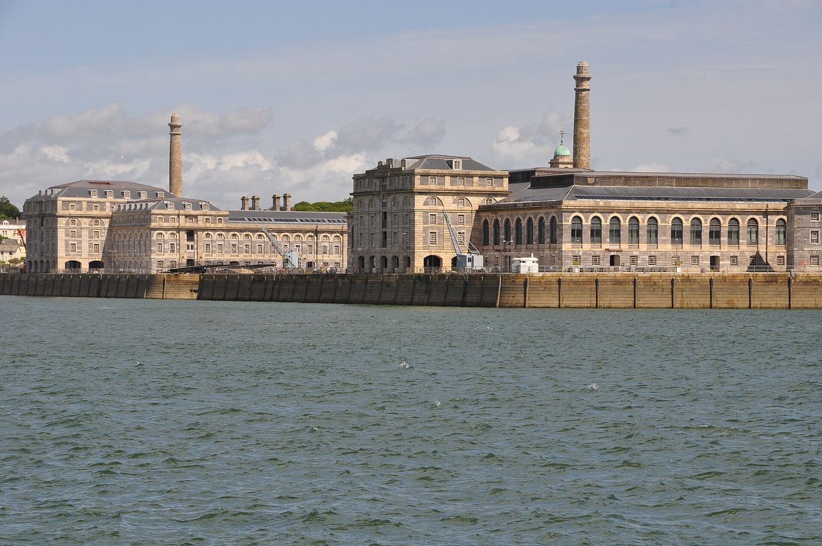 Royal William Yard in Plymouth, seen from the water